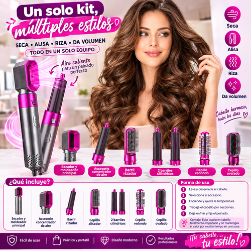 cepillo soplador 5 en 1